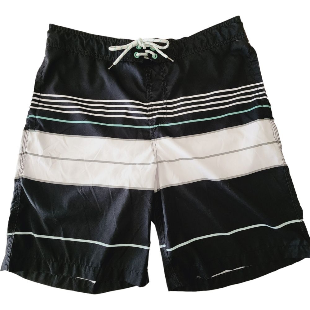 Goodfellow & Co Swim Board Shorts Men's Size Large Striped 9" Inseam Drawstring